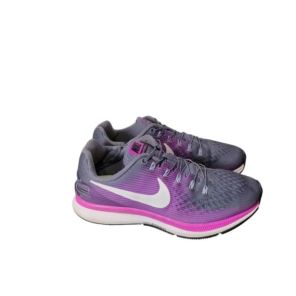 Nike Zoom Pegasus Women's Running Shoes Gray/Purple Size 6.5